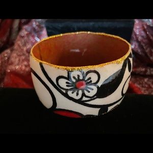 Iris Jewelry Bangle Bracelet, Garden Cold Enamel (0039)